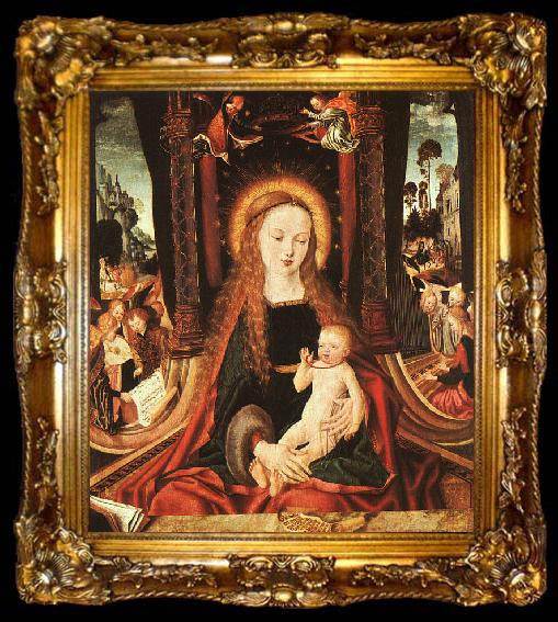 framed  MASTER of the Aix-en-Chapel Altarpiece Madonna and Child sg, ta009-2